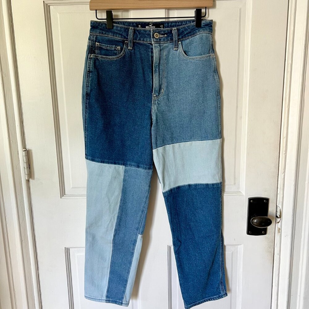 Hollister patchwork colorblocked jeans size 3 short